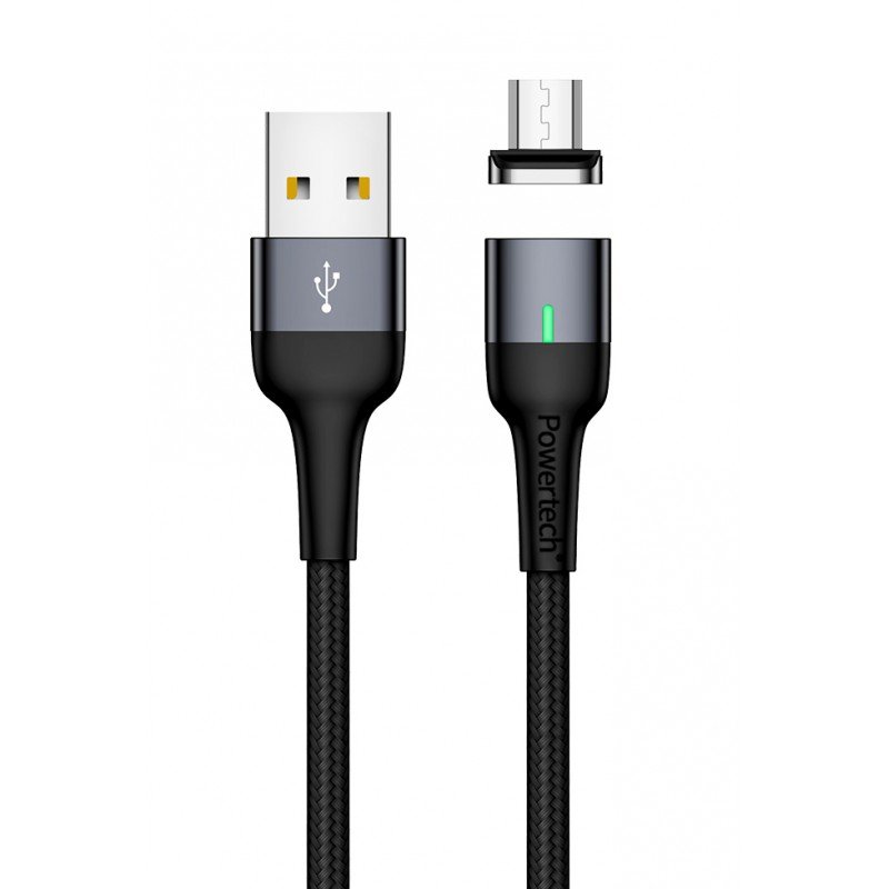 Magnetic Charging Cable USB A 2.0 Male Micro USB 1m PT-750