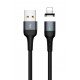 Magnetic Charging Cable USB A 2.0 Male Lightning Black 1m PT-755