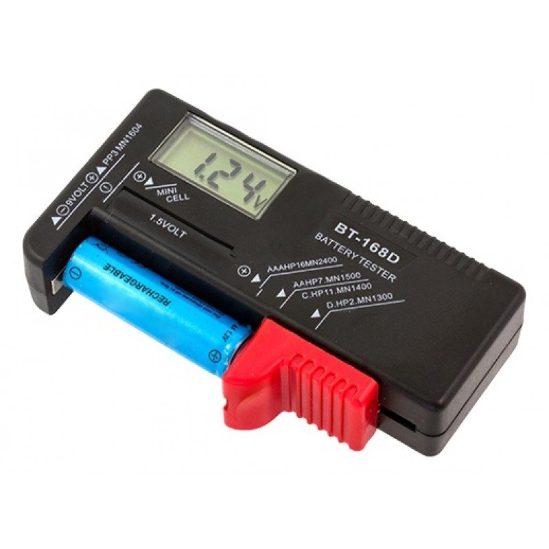 Battery Tester Ελεγκτής Μπαταριών Τύπου AAA - AA - C - D Button Cell PT-797