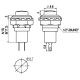 Power Switch Push On R13-502A Red 2P Μπουτόν Διακόπτης Τροφοδοσίας Στρογγυλός Κόκκινος Φ12