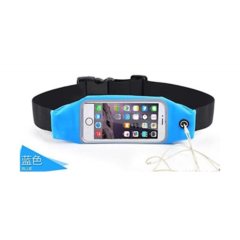 Universal Splashproof Sports Running Arm/Waste Belt Band Blue