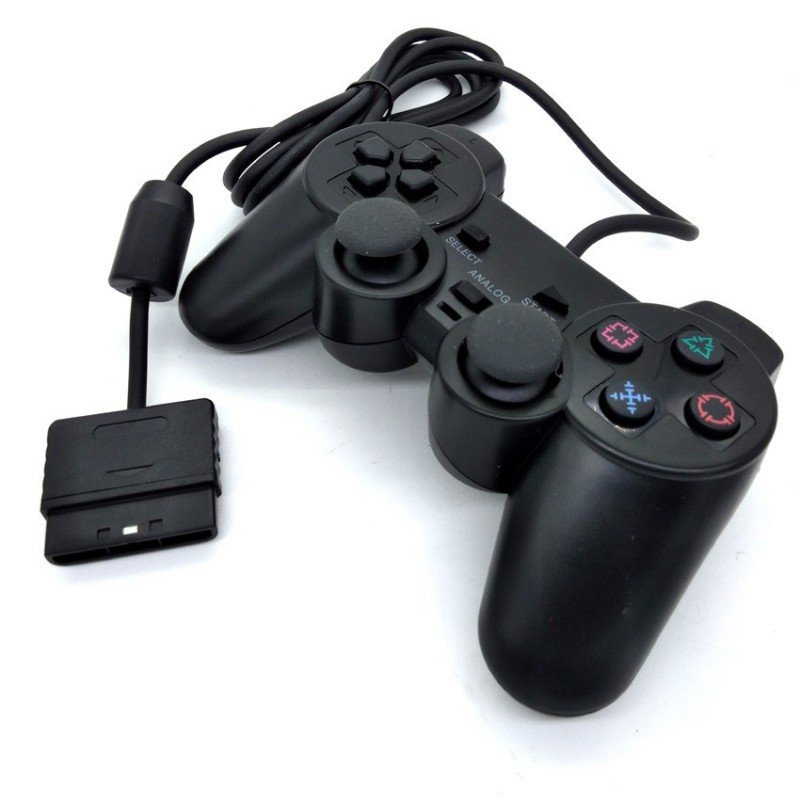 Joypad Dual Shock Vibration Wired Controller Snakebyte Black (PS2)