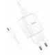 Τροφοδοτικό Πρίζας Power Charger AC 5V 2.1Am Travel Charger White 10.5W Hoco N2 Micro USB