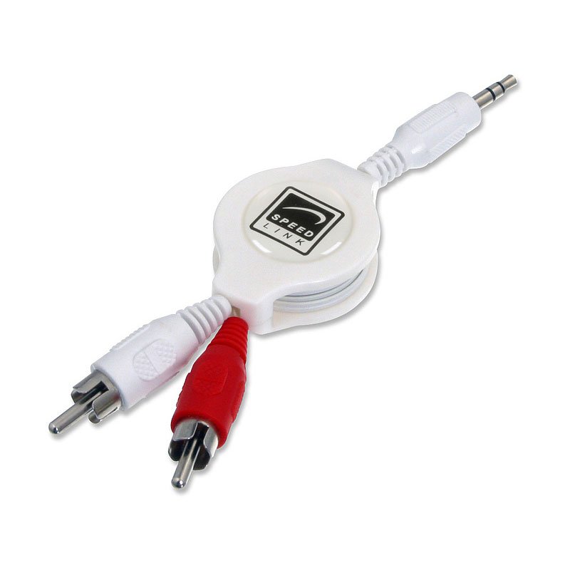 Retractable Audio Cable Stereo Jack 3.5mm To 2 x RCA Καλώδιο Ήχου SL-7217