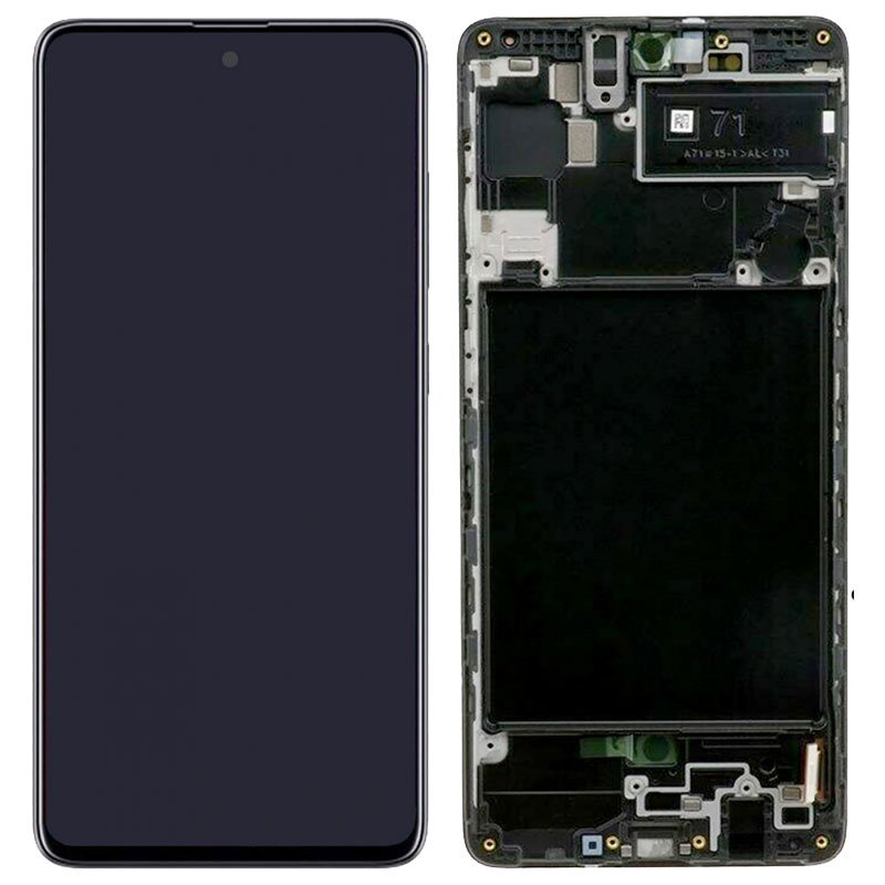 Οθόνη Samsung Galaxy A71 GH82-22152A Original LCD & Touch QHD Black Αυθεντική οθόνη & Τζάμι Αφής Μαύρη A715F Service Pack