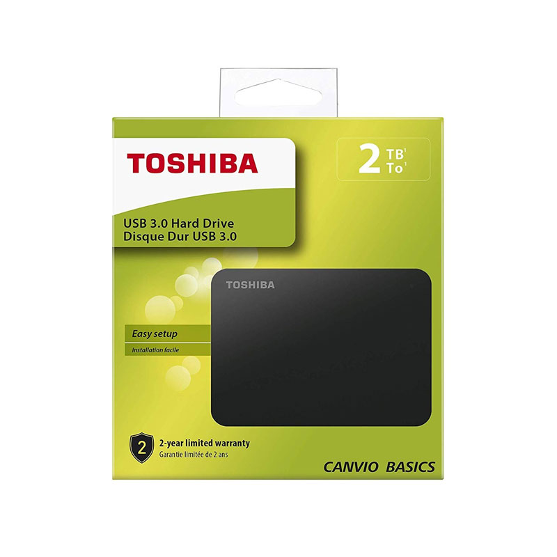 2TB Toshiba Canvio Basics 2.5 External Hard Drive Black Εξωτερικός Σκληρός Δίσκος USB 3.0