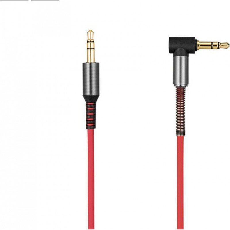 Sound Cable Jack 3.5mm M/M Audio Gold 1m Aux Corner Red Hoco UPA02 Καλώδιο Ήχου