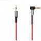 Sound Cable Jack 3.5mm M/M Audio Gold 1m Aux Corner Red Hoco UPA02 Καλώδιο Ήχου