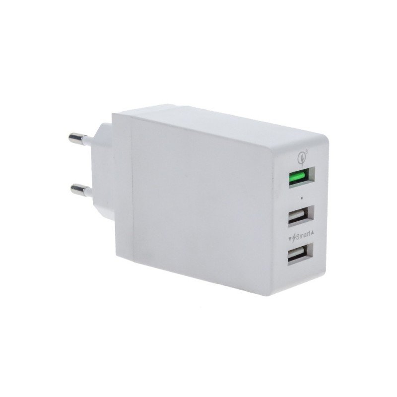 Τροφοδοτικό Κινητών Τηλεφώνων Quick Charger Power Adaptor 3 X USB 5V 6A Qualcomm XBX08Q