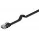 UTP Ethernet Cable Flat 15m Black Cat 6 Καλώδιο Δικτύου Πλακέ Μαύρο Goobay 95383