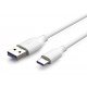 USB A 3.0 Cable Male To Type C Male 5A White 1m Καλώδιο Σύνδεσης Λευκό CT-C160-U325A