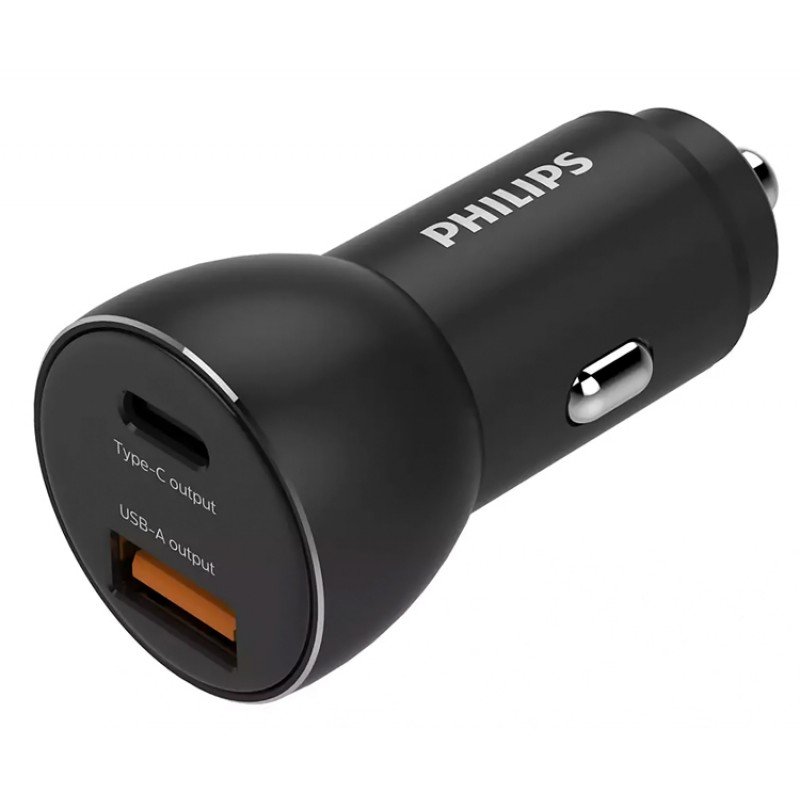 Car Charger Double Port In Type-C & USB 36W Φορτιστής Αυτοκινήτου Philips DLP2521/00