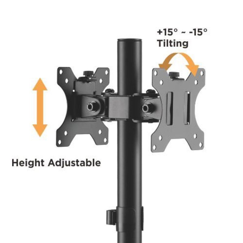 Brateck LDT40-G02 2 X Monitors LCD Desk Mount Βάση Επιτραπέζια Στήριξης 2 Οθονών