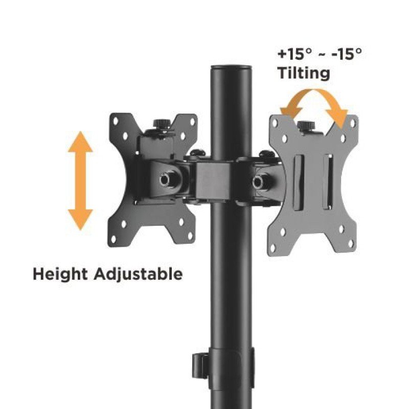 Brateck LDT40-T02 2 X Monitors LCD Desk Mount Βάση Επιτραπέζια Στήριξης 2 Οθονών