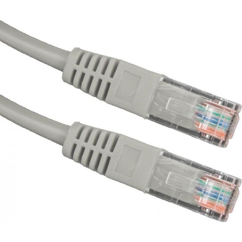 UTP Ethernet Cable 0.25m Gray Cat 5Ε Καλώδιο Δικτύου Γκρι