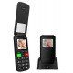 Mobile Cell Phone Sentry Flip Dual Sim Black Κινητό Τηλέφωνο Powertech PTM-22