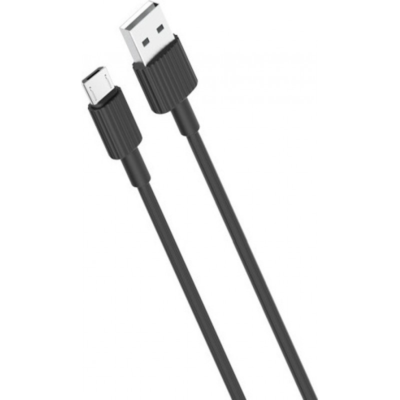 USB A 2.0 Cable Male To Micro USB B Black 1m XO NB156