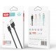 USB A 2.0 Cable Male To Type C Male Black 1m Fast Charging 2.4A Καλώδιο Φόρτισης Μαύρο XO-NBP156