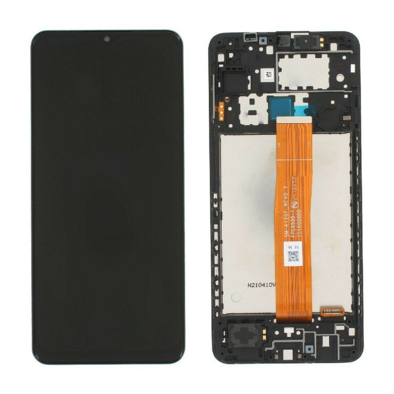 Αυθεντική Οθόνη Samsung Galaxy A12 SM-A127 Original LCD & Touch & Frame Black GH82-26485A/GH82-26486A Service Pack