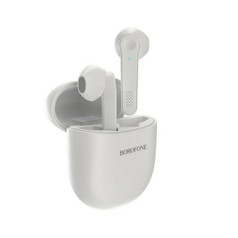 True Wireless Stereo Earbuds Bluetooth V5.0 EDR White Ακουστικά Ασύρματα Λευκά TWS Borofone BE49 Serenity