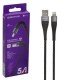 Borofone USB A 2.0 Cable To Lightning 1m Black 5A Καλώδιο Φόρτισης-Δεδομένων Μαύρο BX32