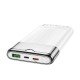 Power Bank Wireless 10000mAh 5V 3A 18W PD+QC3.0 Type C & Micro Usb White Μπαταρία-Φορτιστής Κινητών Συσκευών Hoco J63 Velocity