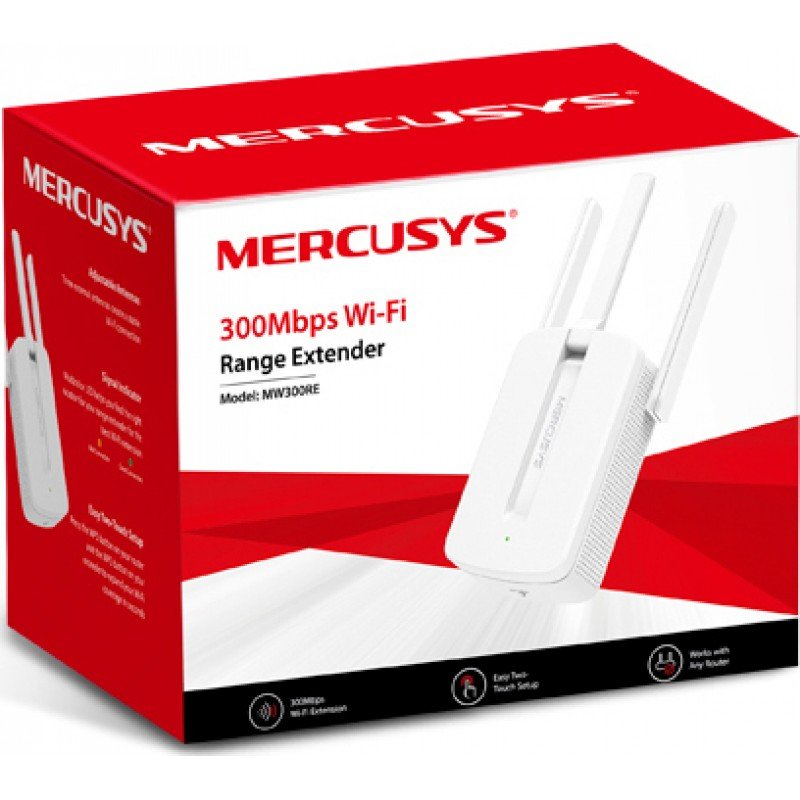 Mercusys MW300RE V4.0 AC 300Mbps Universal WiFi Range Extender-Access Point Ασύρματος Αναμεταδότης Δικτύου