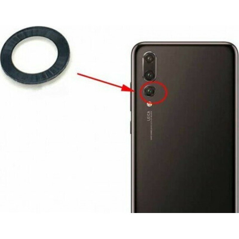 Γυαλί Πίσω Κάμερας Μονό Huawei P20 Pro Single Camera Lens Black