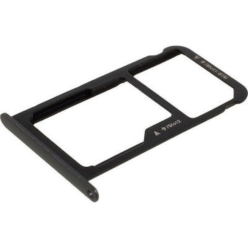 Βάση Κάρτας Διπλή Μαύρη Huawei P20 Sim Tray Black