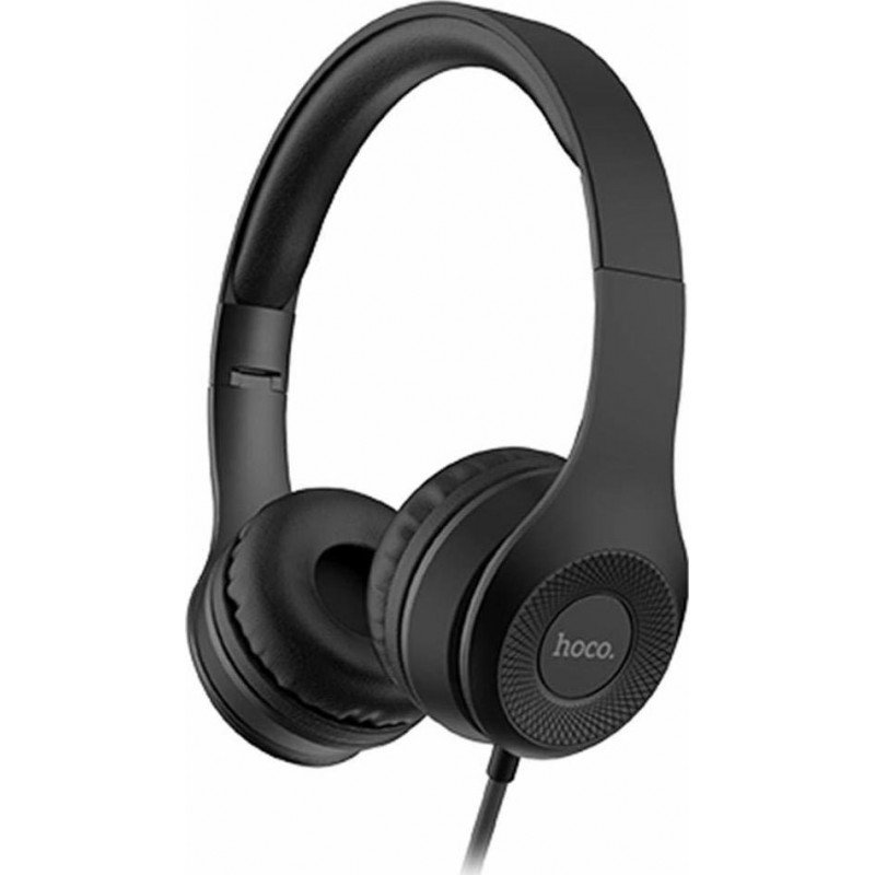 Headset 40mm Black 1.2m Ακουστικά & Μικρόφωνο Μαύρα Hoco W21