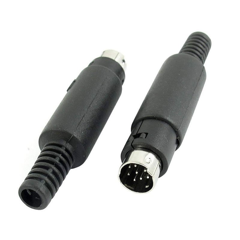 Mini DIN 8 Pin Αρσενικό Βύσμα Male Solder Connector