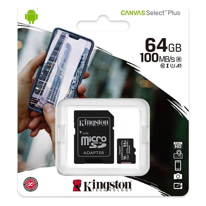 64GB Memory Micro SD Card & Adapter Kingston Canvas SDCS2/64GB Class 10 Μνήμη