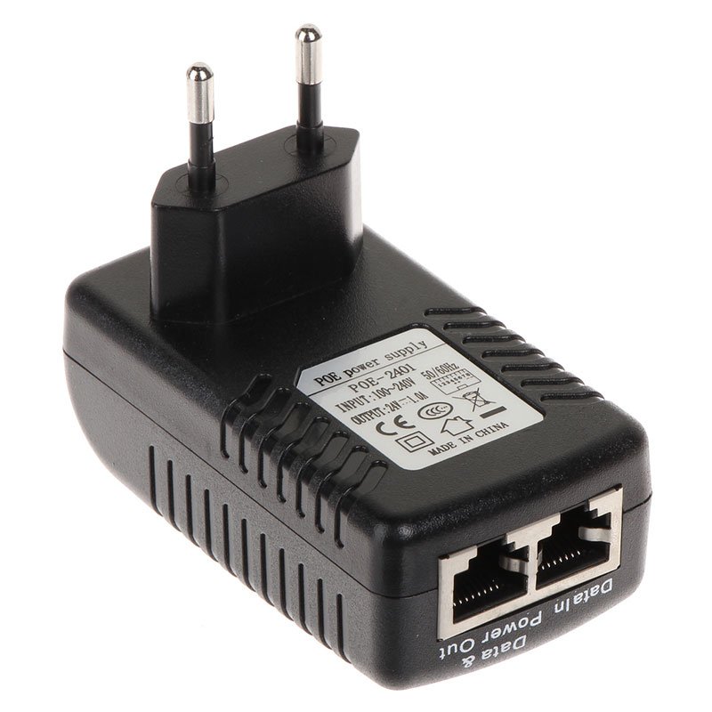 POE Power Over Ethernet Adapter 24V 1Am 24W Τροφοδοτικό