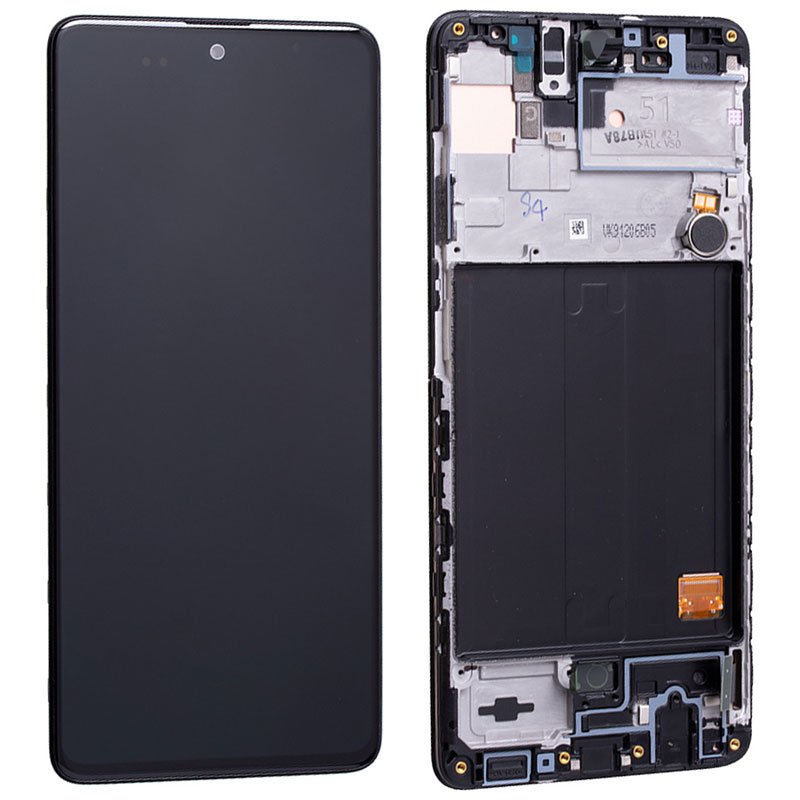 Αυθεντική Οθόνη Samsung Galaxy A51 GH82-21669A Original LCD & Touch & Frame QHD Black Μαύρη A515 Service Pack