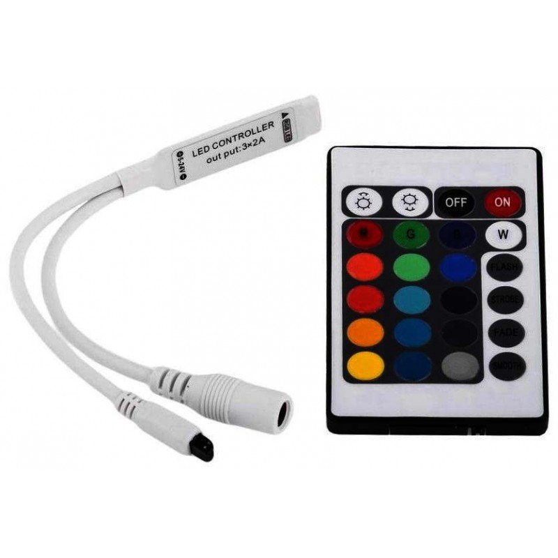 RGB LED Controller 24 Keys & Remote Avide Strip 5-24V 72W