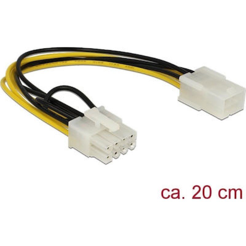 Power Cable Internal 20cm 6pin Female To 8pin Male PCI Express Delock 83775 Καλώδιο Τροφοδοσίας