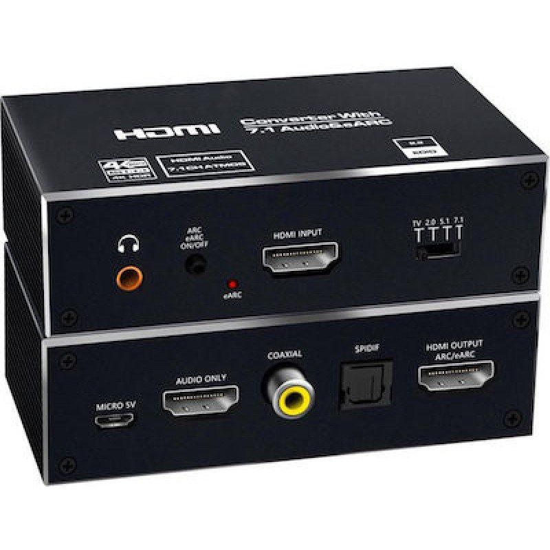 Μετατροπέας Digital Audio Converter Hdmi To RCA &  Jack 3.5 & Toslink Hdmi 7.1 Optical eARC Digital CAB-H151