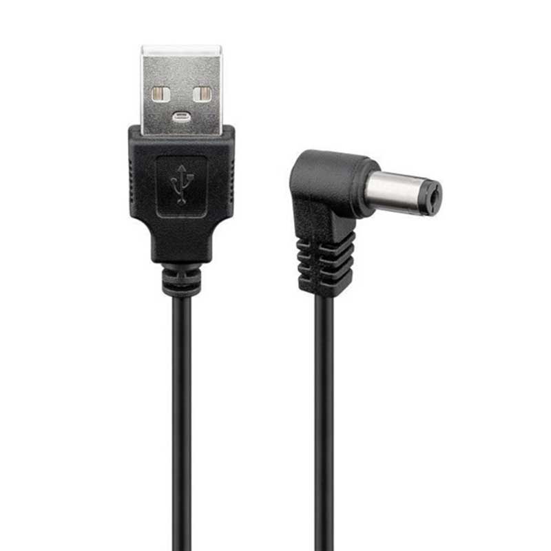 Καλώδιο Φόρτισης Γωνιακό USB A 2.0 Male To DC 5.5 X 2.1mm Male Cable 1.5m U120