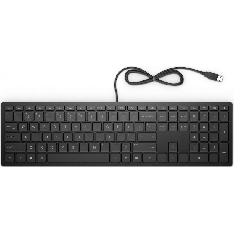 Πληκτρολόγιο Ενσύρματο Μαύρο Wired USB Keyboard Slim GR Black HP Pavilion 300 HP4CE96AA