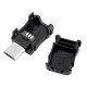 Micro USB Type B Male 5 Pin Plug Connector Plastic Cover