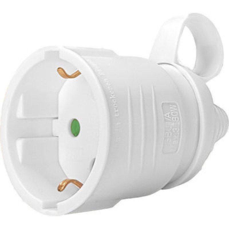 Power Plug Suko Adaptor Female White 220-250V 16Am Τελικό Βύσμα Τροφοδοσίας Σούκο Θυληκό Φις Λευκό PT-887