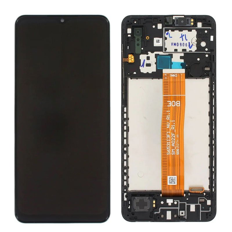 Οθόνη Samsung Galaxy A02 SM-A022 Original LCD & Touch & Frame Black GH82-25249A/GH82-25250A