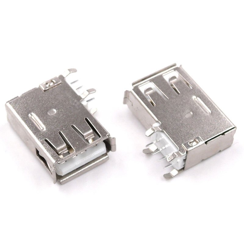 USB 2.0 Type A Side Connector Female Socket 4Pin Βύσμα Πλακέτας Πλαϊνά Pin