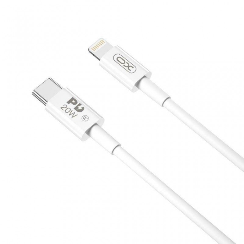 USB 3.0 Type C Cable To Lightning 20W White 1m Καλώδιο Σύνδεσης Λευκό XO-NB-Q189A