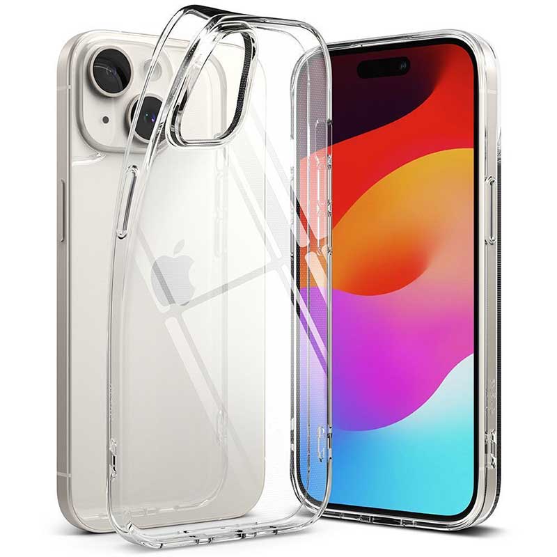 Transparent Silicone Case iPhone 15 Plus Διαφανής Θήκη Σιλικόνης