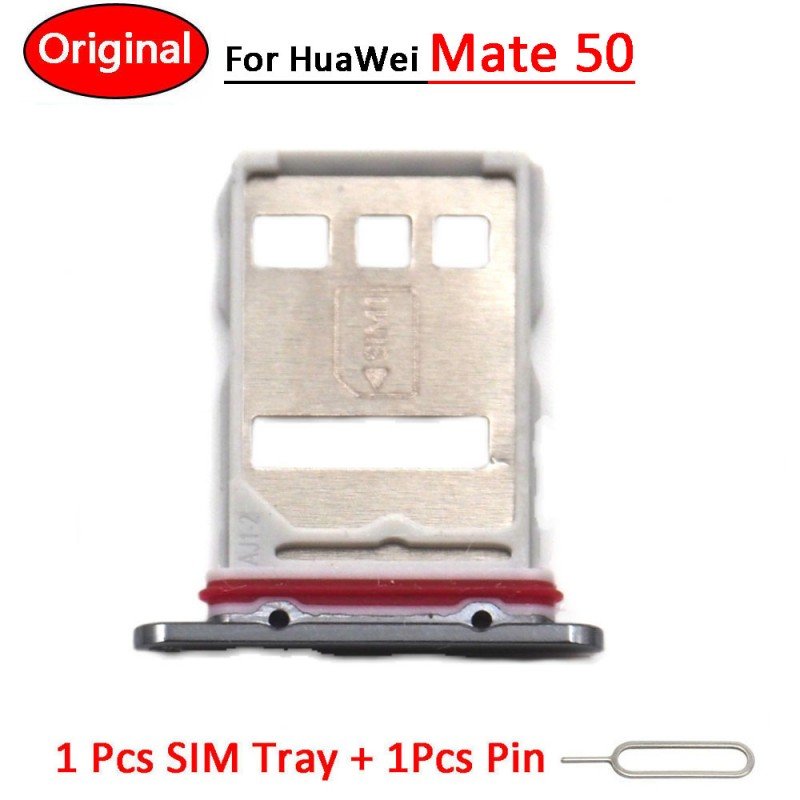 Βάση Κάρτας Μαύρη Huawei Mate 50/50 Pro OEM Sim Tray Black