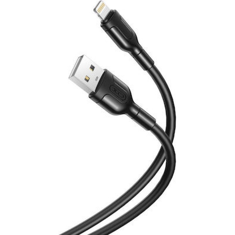 USB A 2.0 Cable Male To Lightning Black 1m XO NB212