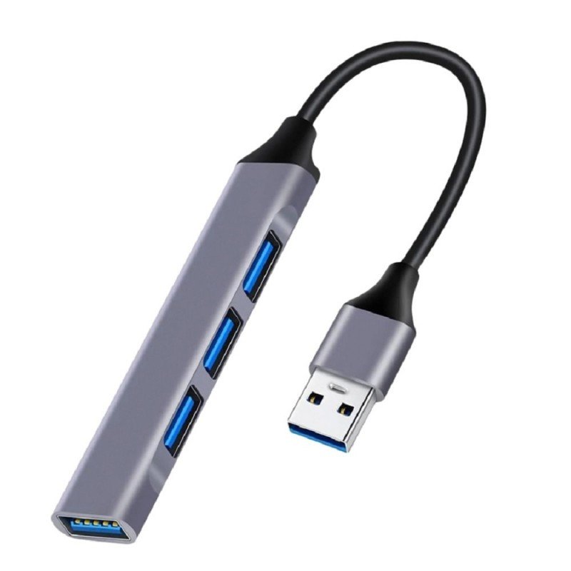 USB A 3.2 Hub Adaptor 4 X USB Port Gray Αντάπτορας Σύνδεσης Τεσσάρων Θέσεων Γκρι PT-1114