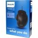 Ποντίκι Οπτικό Ενσύρματο Mouse Optical Wired 4 Buttons 3200Dpi Usb Black Philips M444 SPK7444