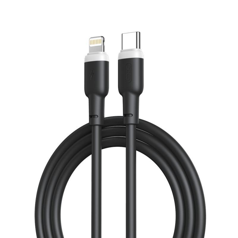 USB 3.0 Type C Cable To Lightning 20W Fast Charge Black 1m Καλώδιο Μαύρο XO-NB-Q208A